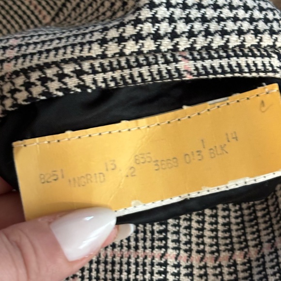 AQUASCUTUM Vintage Ingrid Wool Silk Double Breasted Checked Tailored Blazer - Picture 10 of 10